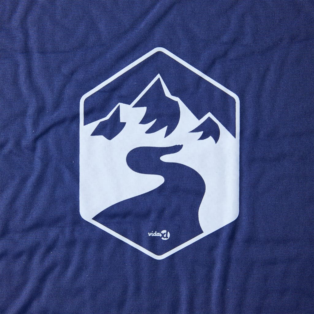 Kampeermatras met kussen zelfopblazend 1-persoons marineblauw