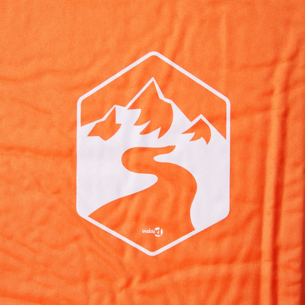 Kampeermatras met kussen zelfopblazend 1-persoons oranje