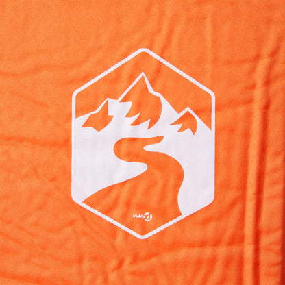 Kampeermatras met kussen zelfopblazend 1-persoons oranje