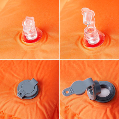 Kampeermatras met kussen zelfopblazend 1-persoons oranje