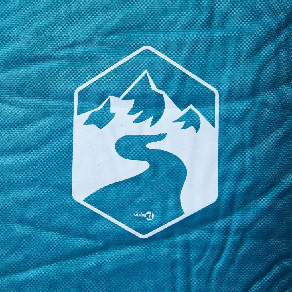 Kampeermatras met kussen zelfopblazend 1-persoons turquoise