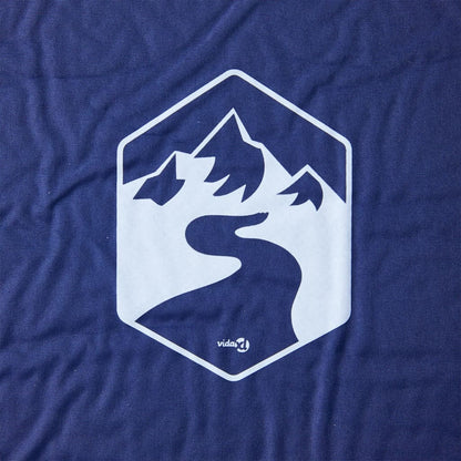 Kampeermatras met kussen zelfopblazend 1-persoons marineblauw