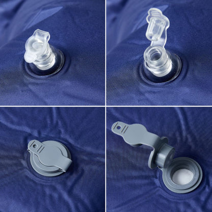 Kampeermatras met kussen zelfopblazend 1-persoons marineblauw