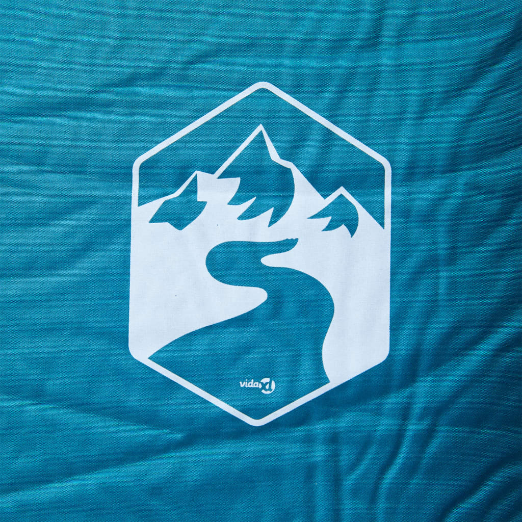 Kampeermatras met kussen zelfopblazend 1-persoons turquoise