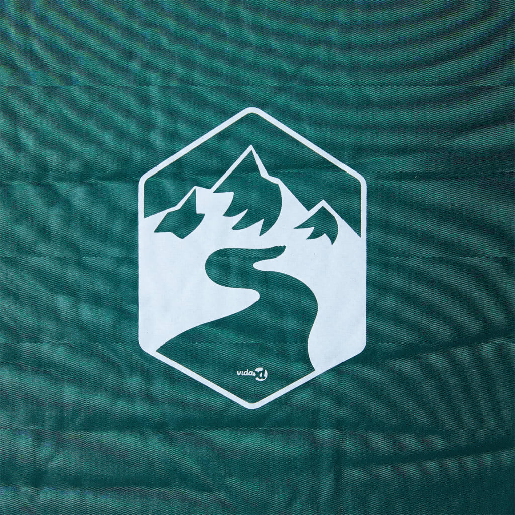 Kampeermatras met kussen zelfopblazend 1-persoons groen