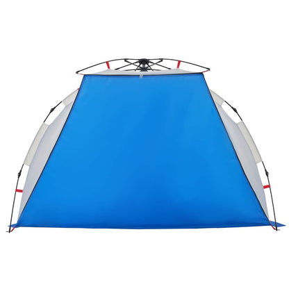 Strandtent 2-persoons waterdicht snelontgrendeling azuurblauw