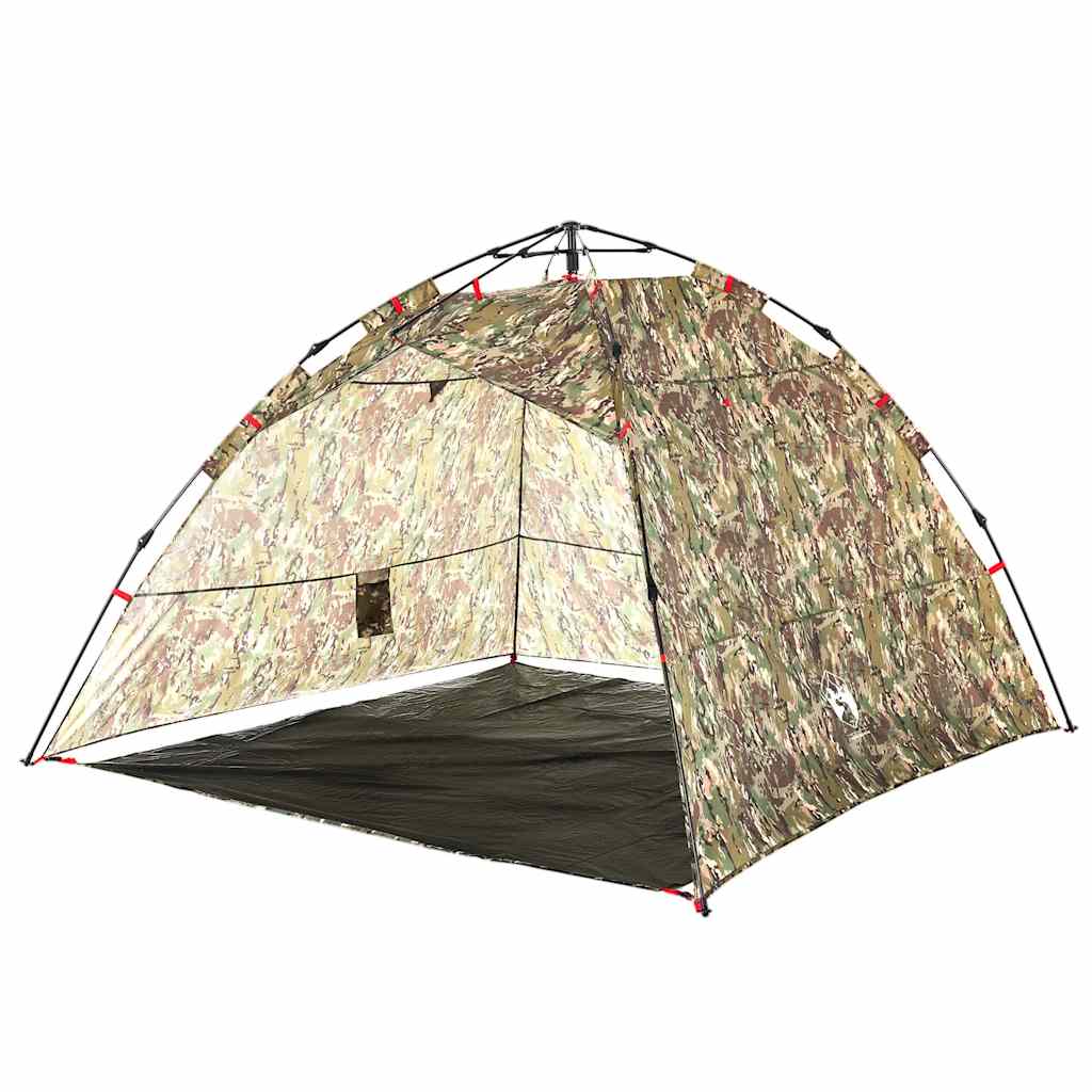 Tent 4-persoons snelontgrendeling camouflage