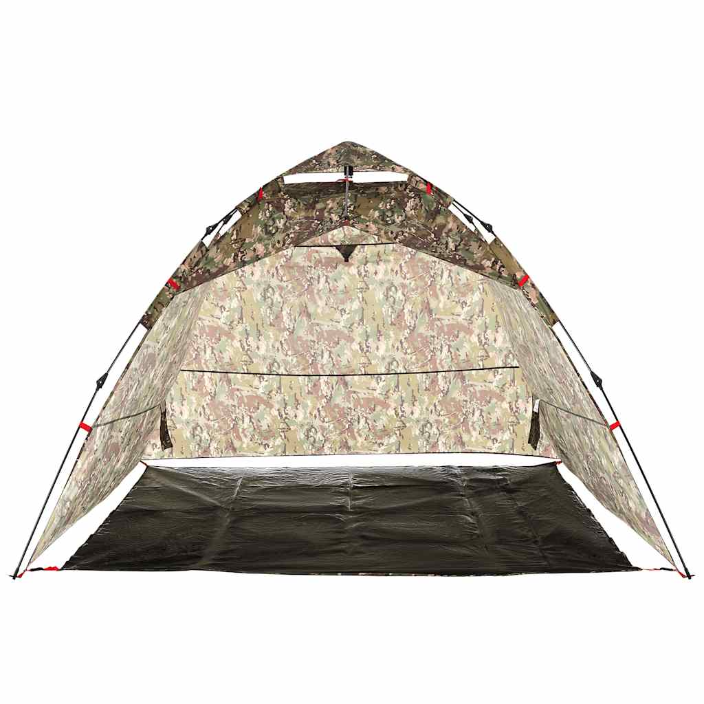 Tent 4-persoons snelontgrendeling camouflage