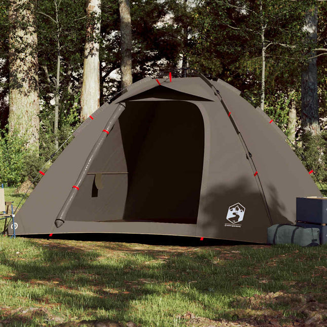 Tent 4-Persoons Snelontgrendeling Bruin