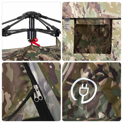 Tent 4-Persoons Snelontgrendeling Camouflage