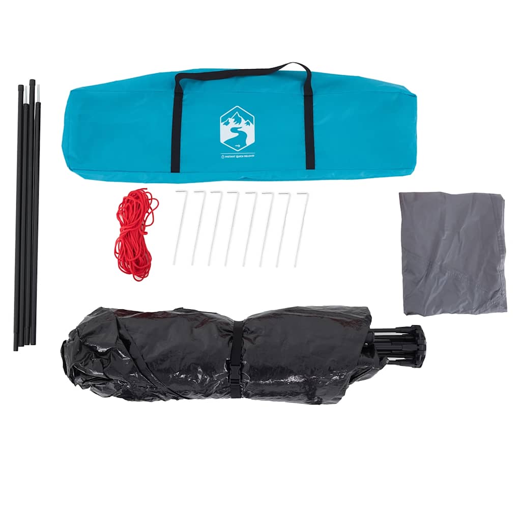 Kampeertent 4-persoons snelontgrendeling blauw