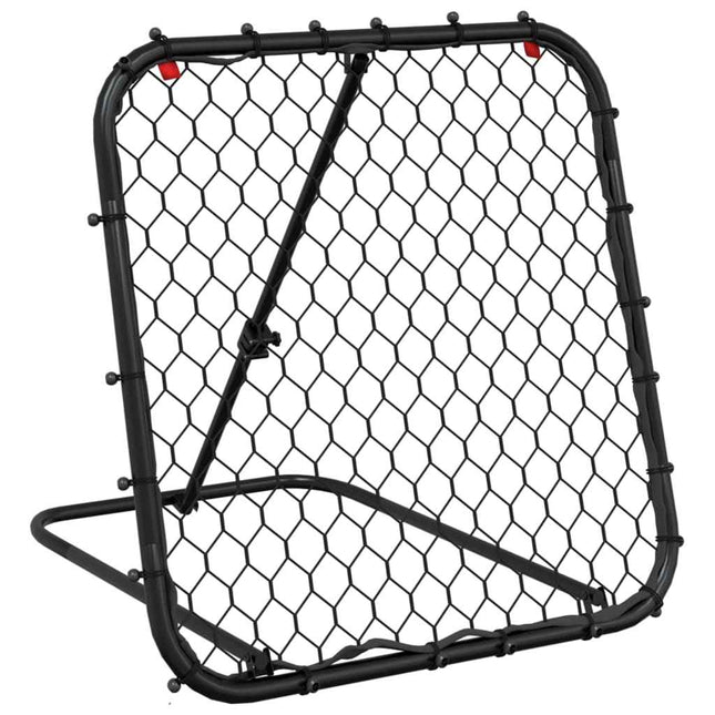 Voetbalrebounder Verstelbaar 84X73X60-80 Cm Staal Zwart