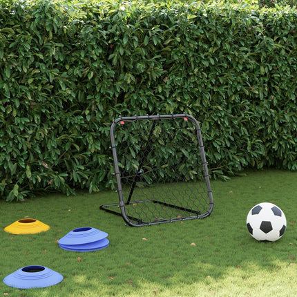 Voetbalrebounder Verstelbaar 84X73X60-80 Cm Staal Zwart Camouflage