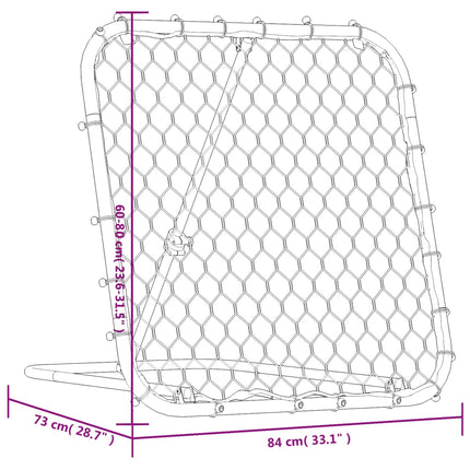 Voetbalrebounder Verstelbaar 84X73X60-80 Cm Staal Zwart Camouflage
