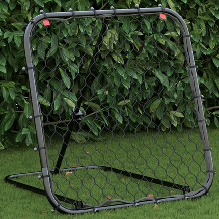 Voetbalrebounder Verstelbaar 84X73X60-80 Cm Staal Zwart Camouflage