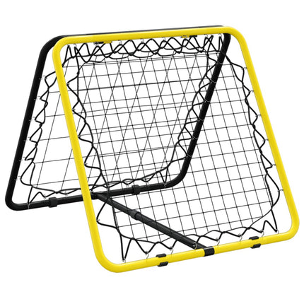 Voetbalrebounder Dubbelzijdig Verstelbaar Staal Geel En Zwart Zwart