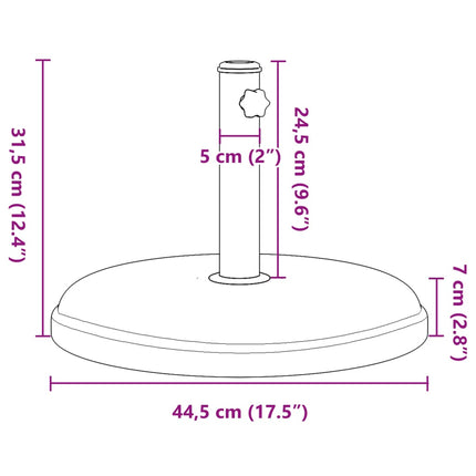 Parasolvoet Voor Stokken Van Ø32/35/38 Mm Rond