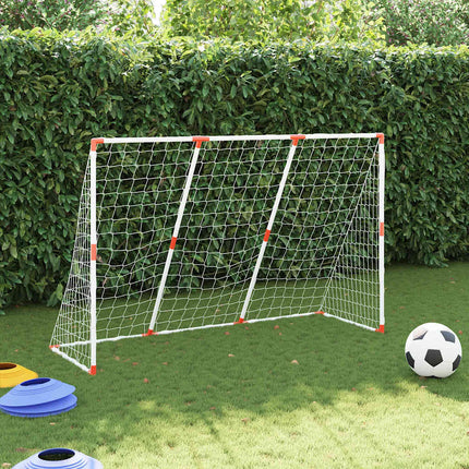 Kindervoetbaldoel Met Ballen 2-In-1 184X64X124 Cm Wit