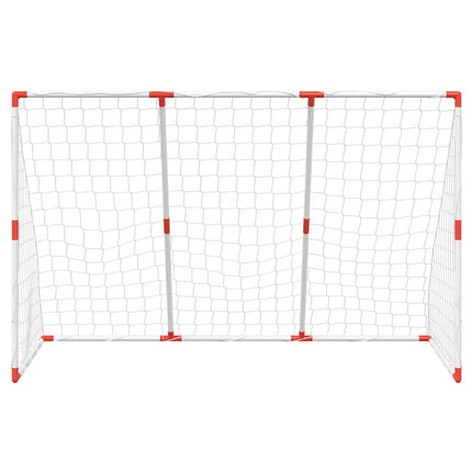 Kindervoetbaldoel Met Ballen 2-In-1 184X64X124 Cm Wit
