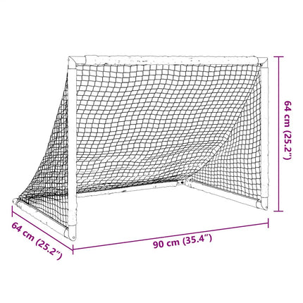 Kindervoetbaldoel Inklapbaar 90X64X64 Cm Zwart