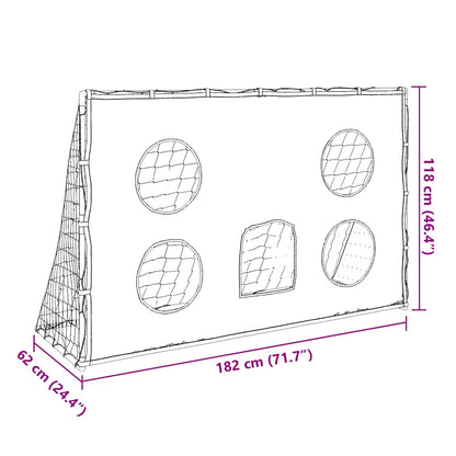 Kindervoetbaldoel incl. doelmat en bal 182x62x118
