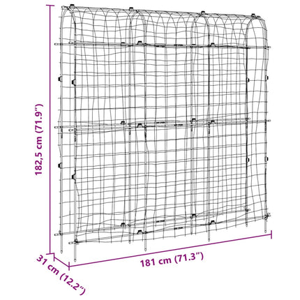 Plantenklimrek U-Vorm 181X31X182,5 Cm Staal