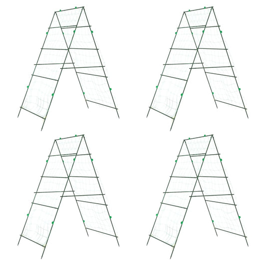 Plantenklimrekken 4 st A-frame staal