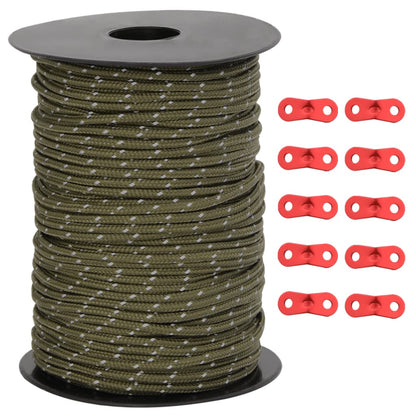 Tentscheerlijn met reflecterende strips en spanners 50 m 3 mm