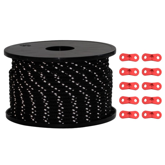 Tentscheerlijn met reflecterende strips en spanners 50 m 5 mm