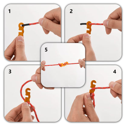 Tentscheerlijnen met spanners 8 st reflecterend 4 m 4 mm