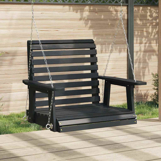 Tuinschommelstoel Met Metalen Kettingen Massief Vurenhout