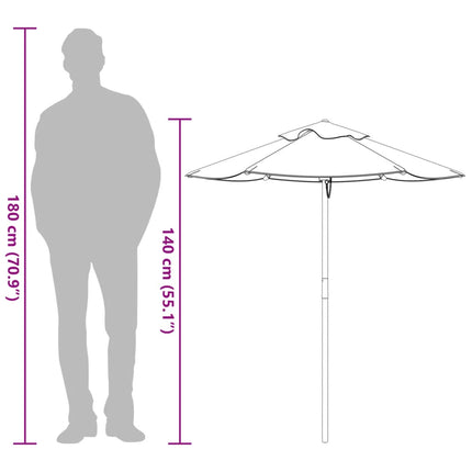 Parasol Voor Kinderen Met Houten Paal Ø120X140 Cm