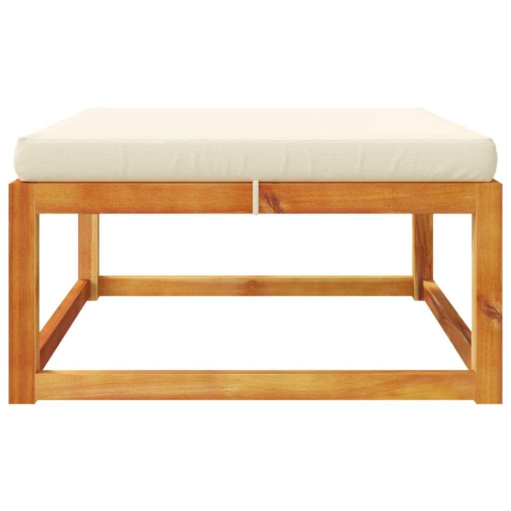 Tuinvoetenbank Met Kussen 65X65X29 Massief Acaciahout