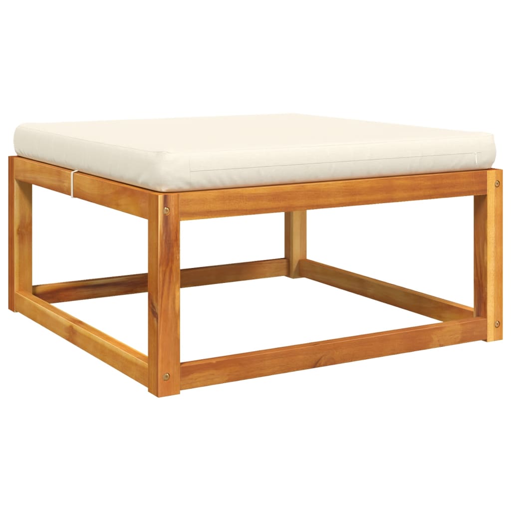 Tuinvoetenbank Met Kussen 65X65X29 Massief Acaciahout