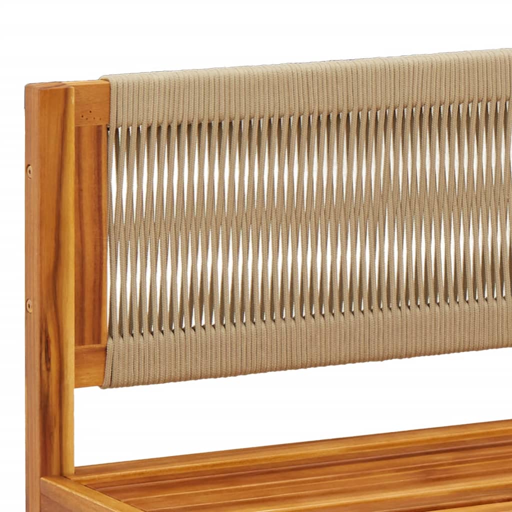 3-Delige Tuinbankset Met Kussens Acaciahout & Touw