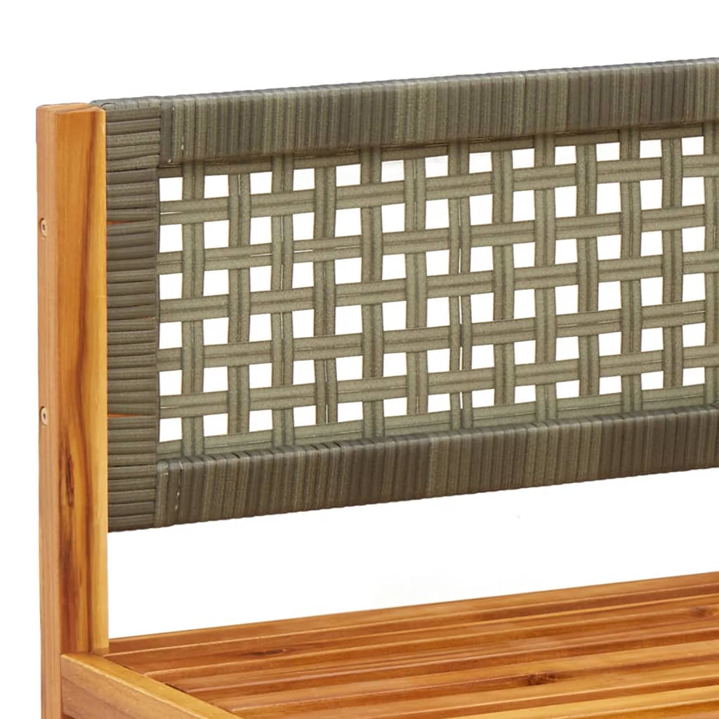 3-Delige Tuinbankset Met Kussens Acaciahout & Rotan