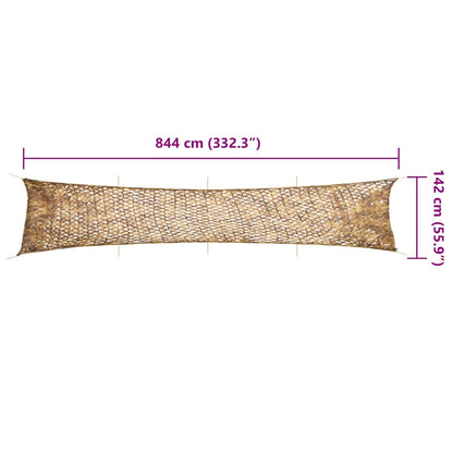 Camouflagenet met opbergzak 844x142 cm zandkleurig