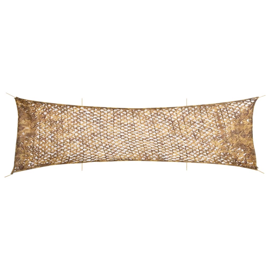 Camouflagenet met opbergzak 753x199 cm zandkleurig
