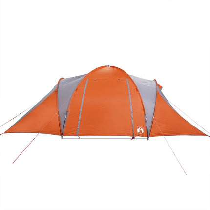 Koepeltent 6-Persoons Waterdicht Grijs En Oranje