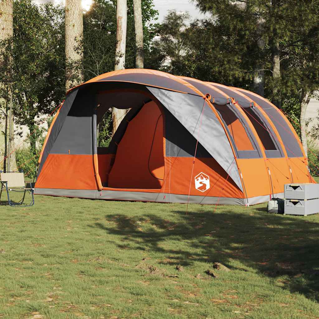 Tunneltent 5-Persoons Waterdicht Grijs En Oranje