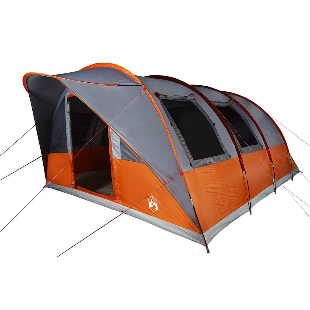 Tunneltent 5-Persoons Waterdicht Grijs En Oranje