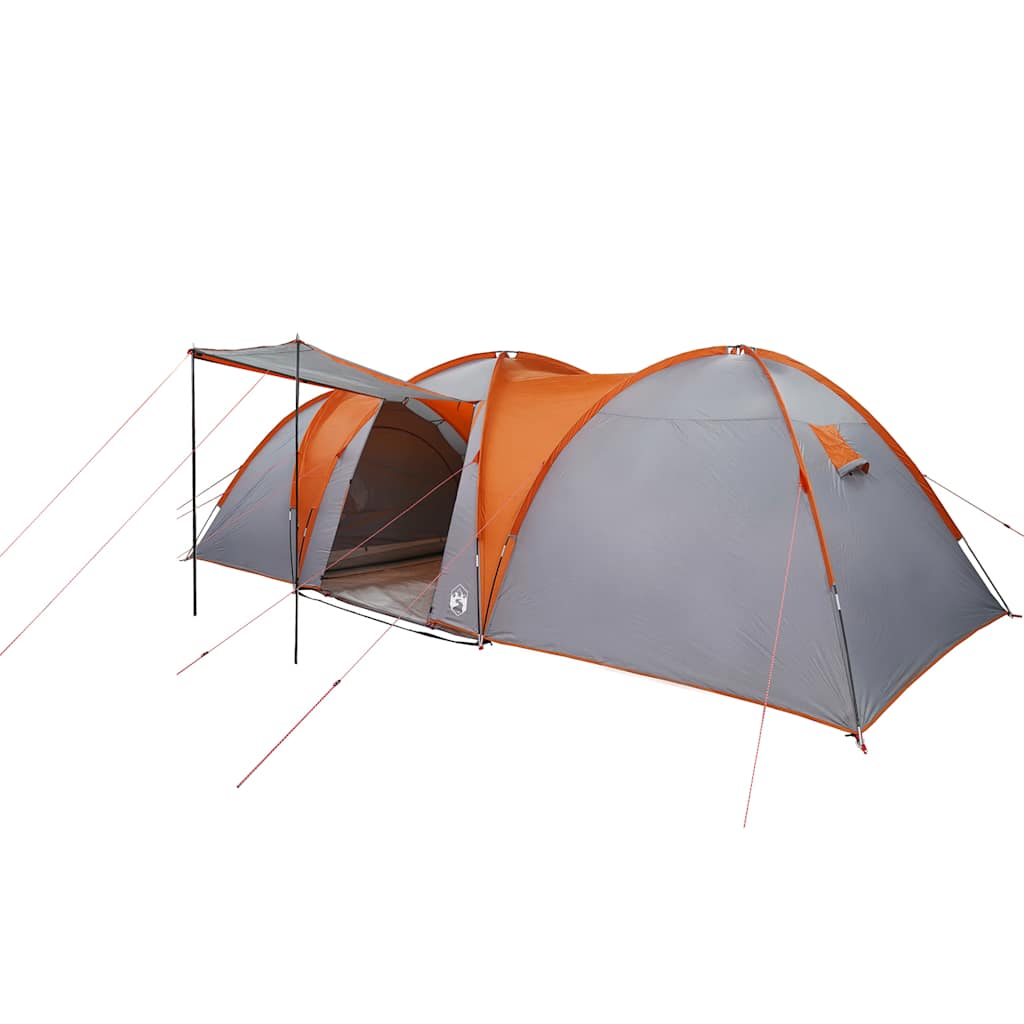 Koepeltent 8-Persoons Waterdicht Grijs En Oranje
