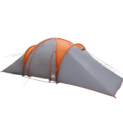 Koepeltent 6-Persoons Waterdicht Grijs En Oranje