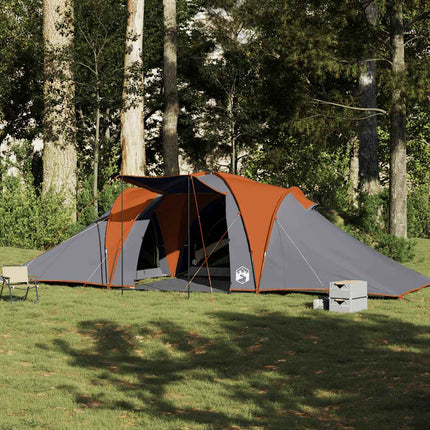 Koepeltent 6-Persoons Waterdicht Grijs En Oranje