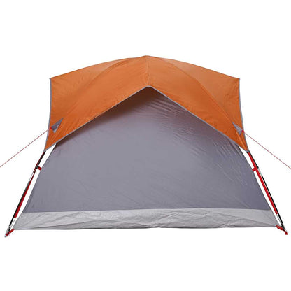 Tent 4-Persoons Waterdicht Grijs En Oranje