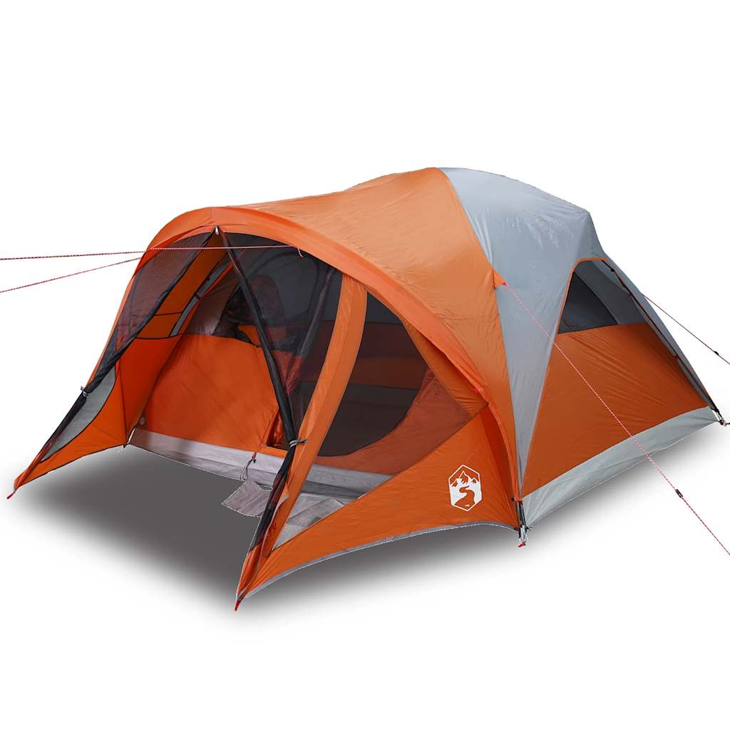 Tunneltent 6-Persoons Waterdicht Grijs En Oranje