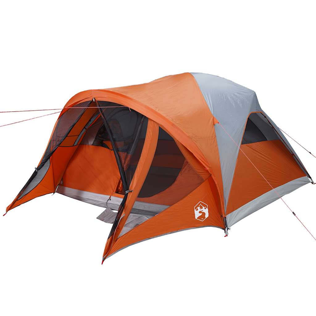 Tunneltent 6-Persoons Waterdicht Grijs En Oranje