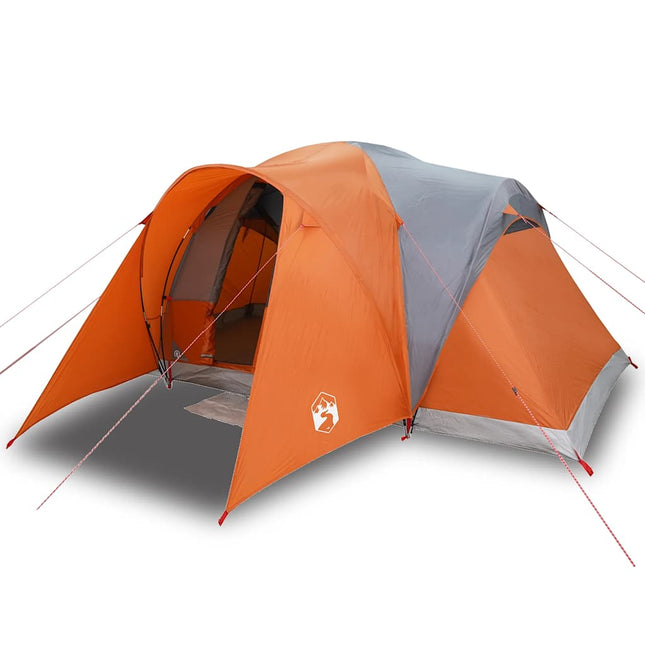 Koepeltent 6-Persoons Waterdicht Grijs En Oranje
