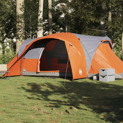 Koepeltent 6-Persoons Waterdicht Grijs En Oranje
