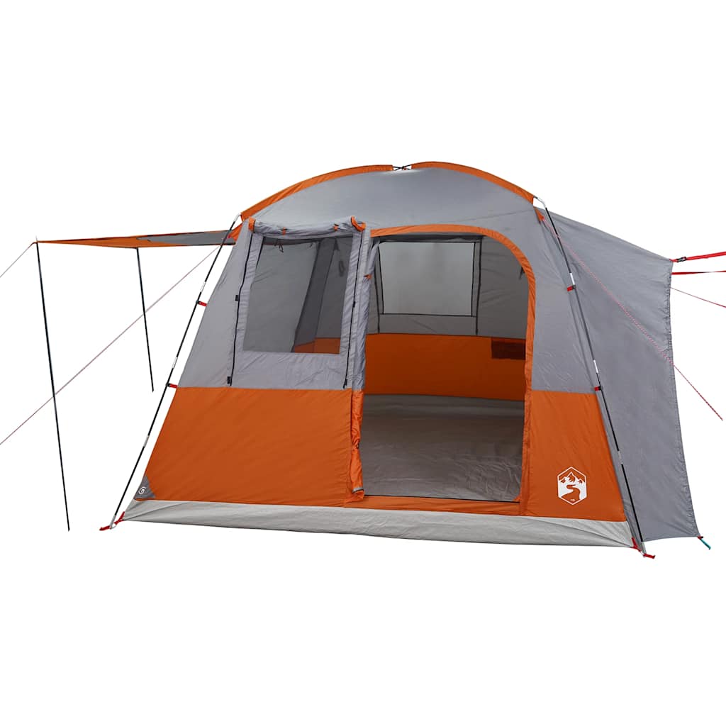 Autotent 4-Persoons Waterdicht Grijs En Oranje